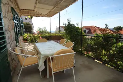 Image de Appartement de deux chambres avec la terrasse et la vue sur le mer Zavala, Hvar (A-8802-c)
