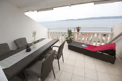 Image de Appartement de deux chambres avec la terrasse et la vue sur le mer Pisak, Omis (A-5154-f)