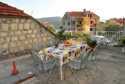 Image de Appartement de deux chambres avec la terrasse et la vue sur le mer Slano, Dubrovnik (A-2682-a)