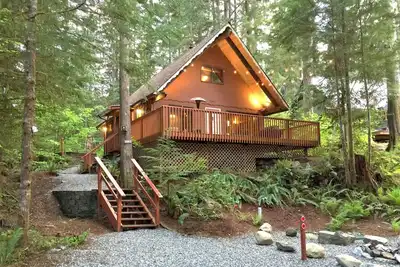 Image de Snowline Cabin # 98 Une cabine accueillante pour animaux de compagnie avec un poĂŞle Ă bois, un bain Ă remous et un wifi!