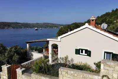 Image de Maison de pêcheur près de la mer Baie Picena, Korcula (K-14090)