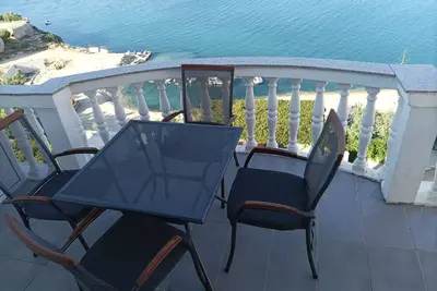 Image de Appartement de deux chambres avec la terrasse et la vue sur le mer Zubovici, Pag (A-6394-c)