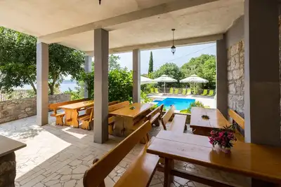 Appartement d'une chambre avec la terrasse et la vue sur le mer Dramalj, Crikvenica (A-5551-b)