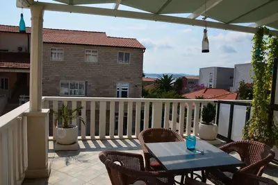 Image de Appartement d'une chambre avec la terrasse et la vue sur le mer Orebic, Peljesac (A-4500-c)