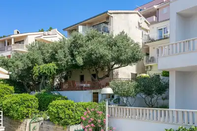 Image de Appartement d'une chambre avec le balcon et la vue sur le mer Baska Voda, Makarska (A-300-c)
