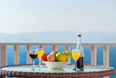 Appartement d'une chambre avec la terrasse et la vue sur le mer Pisak, Omis (A-2827-e)