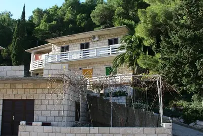 Appartement de deux chambres avec la terrasse et la vue sur le mer Povlja, Brac (A-712-a)