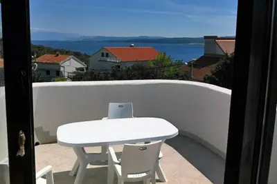 Image de Appartement d'une chambre avec la terrasse et la vue sur le mer Jadranovo, Crikvenica (A-3237-b)