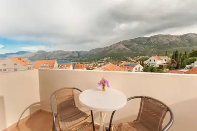 Image de Appartement d'une chambre avec la terrasse et la vue sur le mer Cavtat, Dubrovnik (A-2132-a)