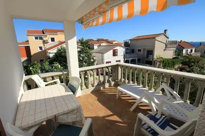 Image de Appartement d'une chambre avec la terrasse et la vue sur le mer Zdrelac, Pasman (A-697-b)
