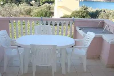 Appartement d'une chambre avec la terrasse et la vue sur le mer Baie Soline, Dugi otok (A-448-a)