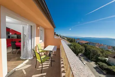 Image de Appartement d'une chambre avec la terrasse et la vue sur le mer Dramalj, Crikvenica (A-5594-e)