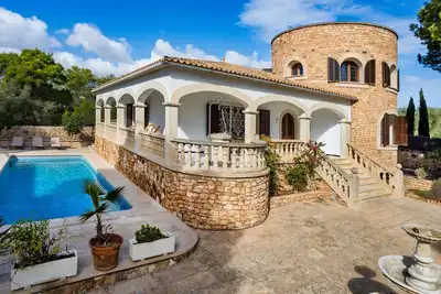 Image de Beachfront Tower holiday house with pool just 300 m from Cala Santanyi beach