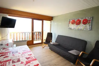 Duplex 2p cabine au pied des pistes avec balcons - Auris en Oisans