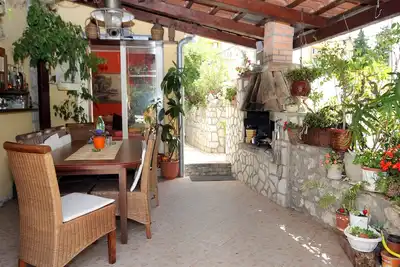 Image de Garçonnière avec la terrasse et la vue sur le mer Dramalj, Crikvenica (As-2387-a)