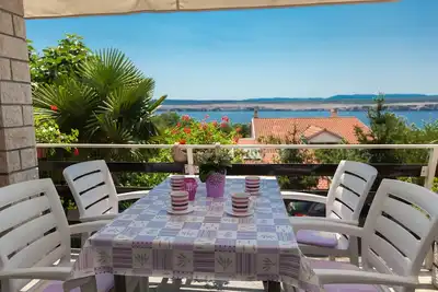 Image de Appartement de deux chambres avec la terrasse et la vue sur le mer Jadranovo (Crikvenica) (A-2377-a)