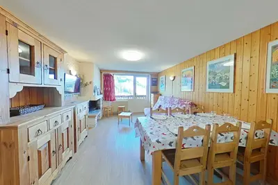 Image de Appartement ensoleillé 3 pièces - 6 pers avec cheminée au Grand Bornand, proche des pistes