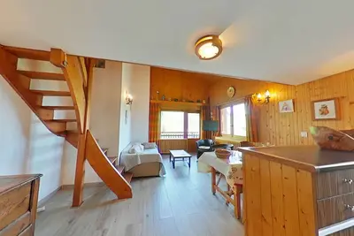 Image de Appt 3 pièces avec mezzanine, 6 couchages, proche commerces et pistes, parking couvert