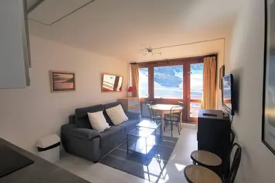 Studio 4 pers - balcon sud pieds des pistes