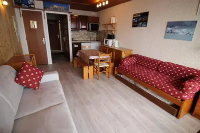 Image de Studio cabine rénové au pied des pistes, balcon, parking – Auris en Oisans