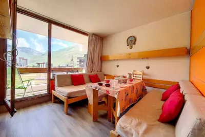 Image de Studio lumineux au pied des pistes avec balcon, Lit pour 4 pers. Situé à La Croisette
