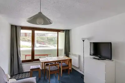 Studio 5 pers avec lave-vaisselle, lave-linge, balcon, proche pistes - Centre station La Mongie