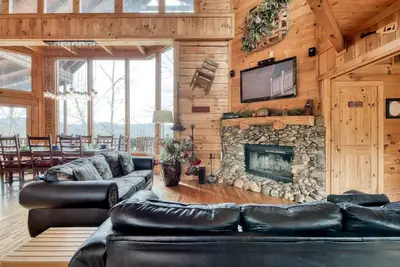 Image de Magnifique cabane en rondins pour l'amateur de plein air et de la nature avec vues