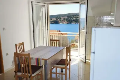 Image de Appartement d'une chambre avec le balcon et la vue sur le mer Sumartin, Brac (A-5620-c)