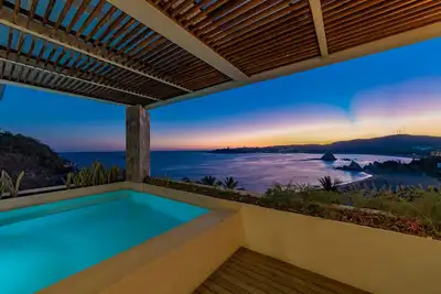 Image de Unité de 2 chambres en bord de mer avec vue panoramique