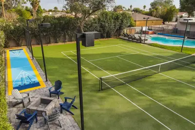Image de Court De Tennis PRIVÉ, Piscine En Sel CHAUFFÉ Lg, Hot Tub, Resort Backyard @ Scottsdale