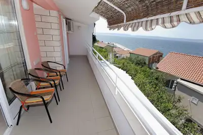Image de Appartement de deux chambres avec la terrasse et la vue sur le mer Podgora, Makarska (A-2714-c)
