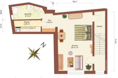 Image de Appartement très central / 150m du gr. Plöner See / Fewo 2 / Boxspringb. 2x2, 20m