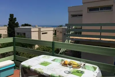 Image de Studio Cabine 4 Pers avec Terrasse, Wifi, Piscine, à 2 Pas de la Plage - Parking Privé