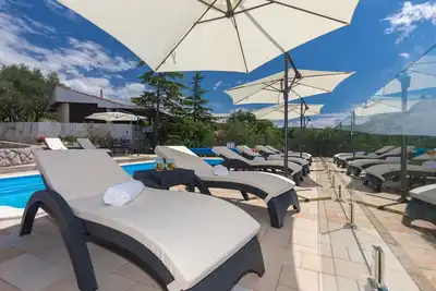 Image de Appartement de deux chambres avec le balcon et la vue sur le mer Punat, Krk (A-5345-b)