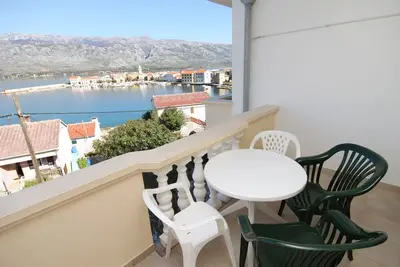 Image de Appartement d'une chambre avec la terrasse et la vue sur le mer Vinjerac, Zadar (A-3248-c)