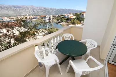 Image de Appartement d'une chambre avec la terrasse et la vue sur le mer Vinjerac, Zadar (A-3248-b)
