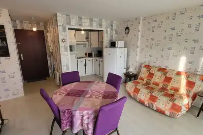 Image de Appartement T2 : grande terrasse équipée, parking, à 200m de la mer et 400m de la plage