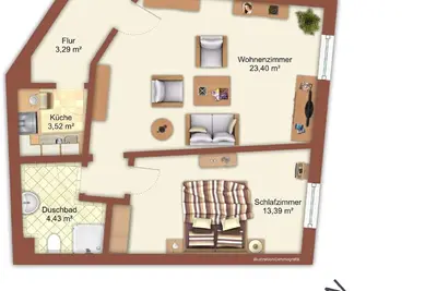 Image de Appartement très central / 150m à gr. Plöner See / Fewo 5 / Boxspringb. 2x2, 10m