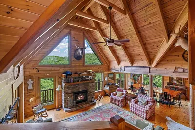 Image de Cabine 3br, Boone, Bain à remous, Table de billard, Fire Fire, Vues, Granit, Inoxydable, Cheminée