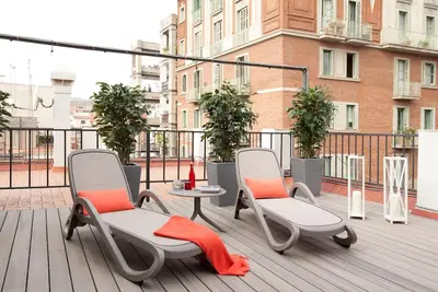 Image de Grenier avec terrasse privée dans le centre-ville