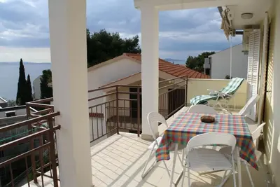 Image de Appartement de deux chambres avec la terrasse et la vue sur le mer Podgora, Makarska (A-2615-d)