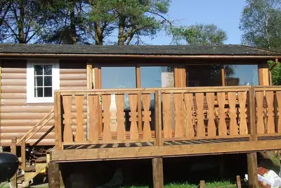 Image de Cabine En Log De 4 Couchages Autonome, Snowdonia, animaux acceptés, vue imprenable sur la montagne