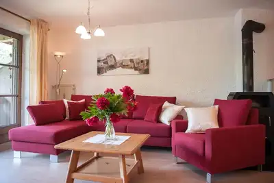 Image de Ferienwohnung -5/1516- (70qm), Balkon, Küche extra, Holzofen, 2 Schlafzimmer und 1 Wohnzimmer, max 4 Pers, Wlan