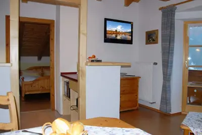 Image de 3. Fewo Hochplatte, 38 qm, 1-4 Pers. , 1 Schlafzimmer, 1 Wohnschlafraum, Balkon, 1 Og