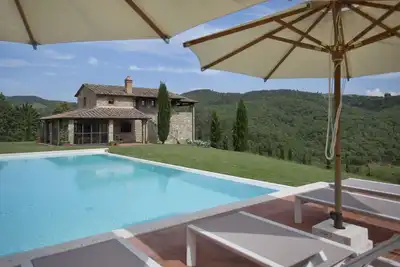 Maison de vacances avec Wifi, piscine privée, climatisation, Tv, patio, vue panoramique, parking