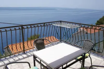 Image de Appartement de deux chambres avec la terrasse et la vue sur le mer Pisak, Omis (A-1011-d)