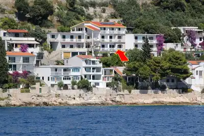 Image de Garçonnière avec la terrasse et la vue sur le mer Drvenik Gornja vala, Makarska (As-4890-e)