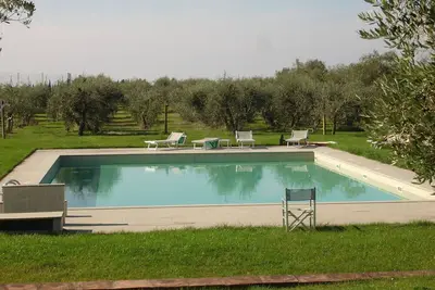 Image de Appartement avec piscine, Wifi, climatisation, Tv, patio, vue panoramique, près de Greve In Chianti