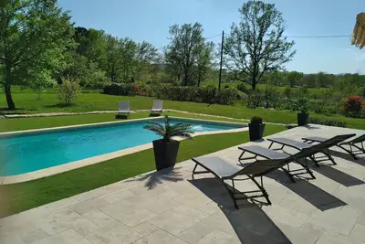 Image de Tourrettes:villa climatisée, piscine privée possibilité chauffée avril à sept