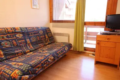 Image de Studio confortable proche des pistes, balcon, Tv et casier Ă skis